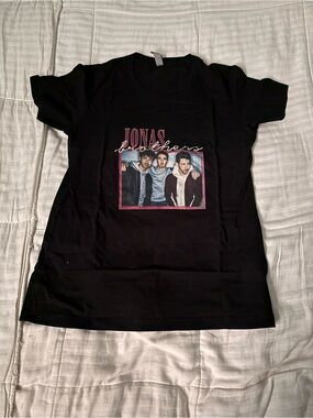 Next Level Apparel Black Jonas Brothers Photo Graphic Tee